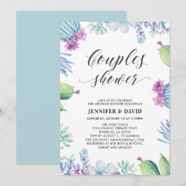 Succulents Couples Wedding Shower Uitnodiging