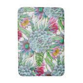 Succulents Echeveria Cactus Flowers Pattern Badmat (Voorkant Verticaal)