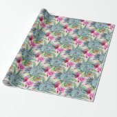 Succulents Echeveria Cactus Flowers Pattern Cadeaupapier (Uitgerold)