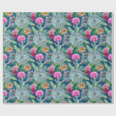 Succulents Echeveria Cactus Flowers Pattern Cadeaupapier (Vlak)
