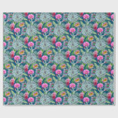 Succulents Echeveria Cactus Flowers Pattern Cadeaupapier (Vlak)