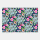 Succulents Echeveria Cactus Flowers Pattern Inpakpapier Vel (Voorkant 3)