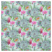 Succulents Echeveria Cactus Flowers Pattern Stof (Swatch)