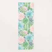 Succulents Floral Pattern Yogamat (Achterkant)