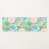 Succulents Floral Pattern Yogamat (Voorkant (horizontaal))