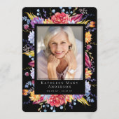 Succulents Floral Photo Memorial Service Programmakaart (Voorkant)