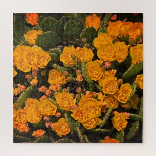 Succulents Garden Yellow Flowers Cactus Green Leaf Legpuzzel (Verticaal)