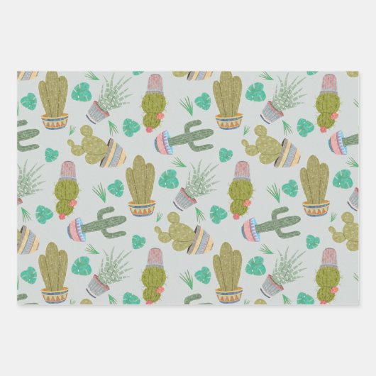 Succulents Gift Wrapping Paper (Voorkant 2)