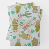 Succulents Gift Wrapping Paper (In situ)