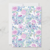 Succulents Girl Baby shower Invitation Kaart (Achterkant)