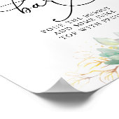 Succulents Gold Greenery Ma-osa Bar Sign Poster (Hoek)