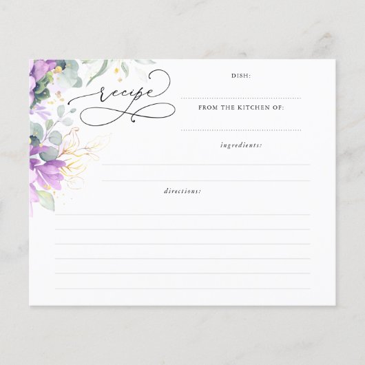 Succulents Gold Greenery Vrijgezellenfeest Recipe  (Voorkant)