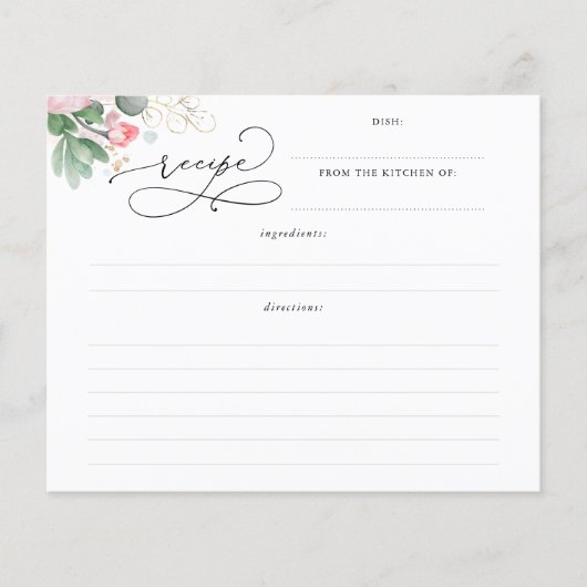 Succulents Gold Greenery Vrijgezellenfeest Recipe (Voorkant)