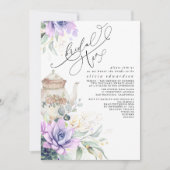 Succulents Gold Greenery Vrijgezellenfeest Tea Par Kaart (Voorkant)