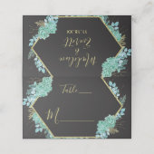 Succulents Gold Lijst Elk kleurentabel nummer Plaatskaartje (Buitenkant ongevouwen)