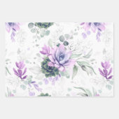 Succulents Greenery and Gold Eucalyptus Leaves Wra Inpakpapier Vel (Voorkant)