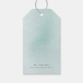 Succulents Greenery and Gold Pumpkins Herfst Bedan Cadeaulabel (Achterkant)