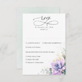 Succulents Greenery and Gold Wedding RSVP (Voorkant / Achterkant)