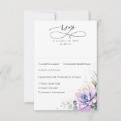 Succulents Greenery and Gold Wedding RSVP Kaartje (Voorkant)