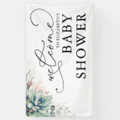 Succulents Greenery Baby shower Welcome Banner
