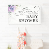Succulents Greenery Baby shower Welcome Banner (Insitu)