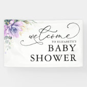 Succulents Greenery Baby shower Welcome Banner (Horizontaal)