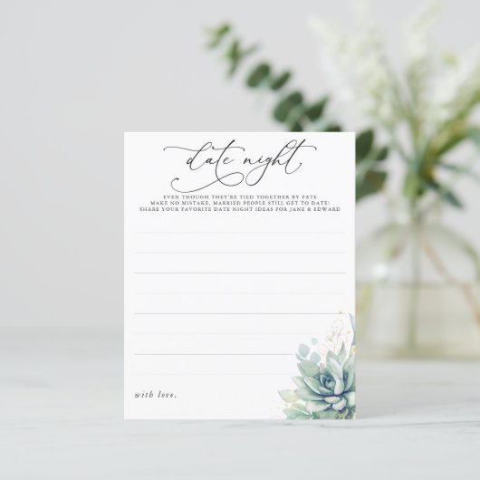 Succulents Greenery Date Night Ideas (Staand voorkant)