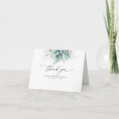 Succulents Greenery Elegant Boho Wedding Bedankt (Voorkant)