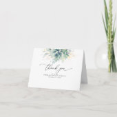 Succulents Greenery Elegant Boho Wedding Bedankt (Voorkant)