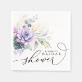 Succulents Greenery Elegant Bridal / Baby shower N Servet (Voorkant)