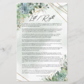 Succulents greenery foliage gold lijst left right (Voorkant)