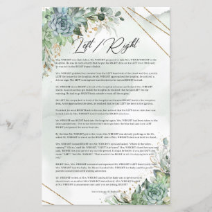 Succulents greenery foliage gold lijst left right