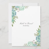 Succulents Greenery Geometric Gold Lijst Wedding Kaart (Achterkant)
