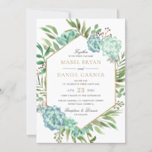 Succulents Greenery Geometric Gold Lijst Wedding