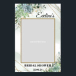 Succulents greenery gold vrijgezellenfeest foto pr poster<br><div class="desc">Succulents greenery gold vrijgezellenfeest foto prop selfie lijst!!! Opmerking: Een verbluffend boho-ontwerp dat alle feestelijkheden en evenementen van de afgelopen jaren heeft gefascineerd, namelijk een lasterlijke bouquet - een mix van succulenten en eucalyptusgrienery, elegant geweven rond een faux goud geometrisch lijst. U kunt zeker zijn dat met dit ontwerp voor...</div>