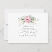 Succulents Greenery Leaves Bridesmaid Voorstel Kaart (Voorkant)