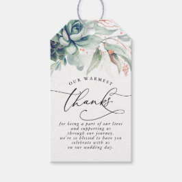 Succulents Greenery Leaves Weddenschap Hartelijk d Cadeaulabel