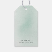 Succulents Greenery Leaves Weddenschap Hartelijk d Cadeaulabel (Achterkant)