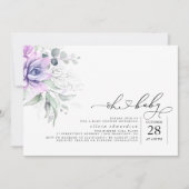 Succulents Greenery Oh Baby Uitnodiging (Voorkant)