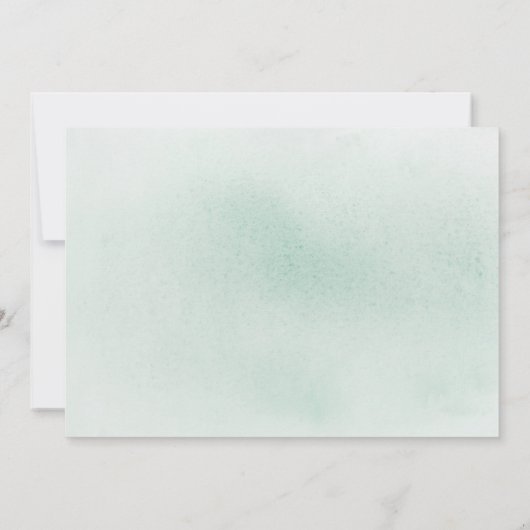 Succulents Greenery Oh Baby Uitnodiging (Achterkant)