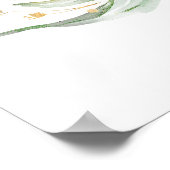 Succulents Greenery Pink Floral Wedding Welcome Poster (Hoek)