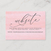 Succulents Greenery Pink Wedding Website Visitekaartje (Voorkant)