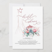 Succulents Greenery Pumpkins Dress Vrijgezellenfee Kaart (Voorkant)