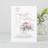 Succulents Greenery Pumpkins Dress Vrijgezellenfee Kaart (Staand voorkant)