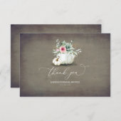 Succulents Greenery Pumpkins Vrijgezellenfeest Bedankkaart (Voorkant / Achterkant)