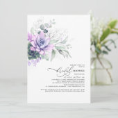 Succulents Greenery Silver Boho Vrijgezellenfeest Kaart (Staand voorkant)