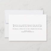 Succulents Greenery Vrijgezellenfeest Dank u Bedankkaart (Achterkant)