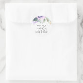 Succulents Greenery Wedding Classic Round Sticker (Tas)