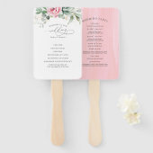 Succulents Greenery Wedding Programme Hand Fan Handwaaier (Voorkant en achterkant)