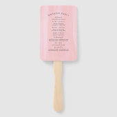 Succulents Greenery Wedding Programme Hand Fan Handwaaier (Achterkant)